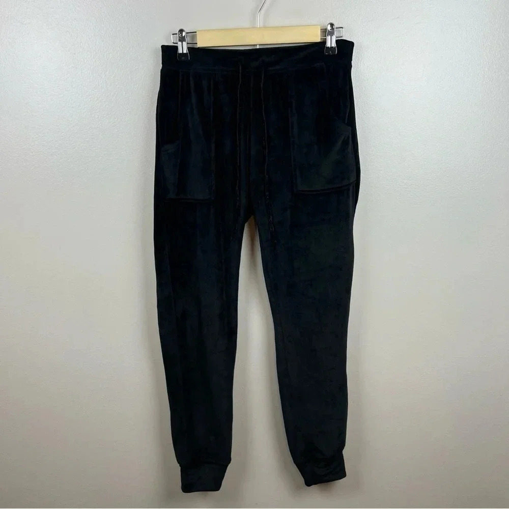 House of Harlow 1960 × Revolve Velour Jogger Pants XS Black Drawstring Lounge